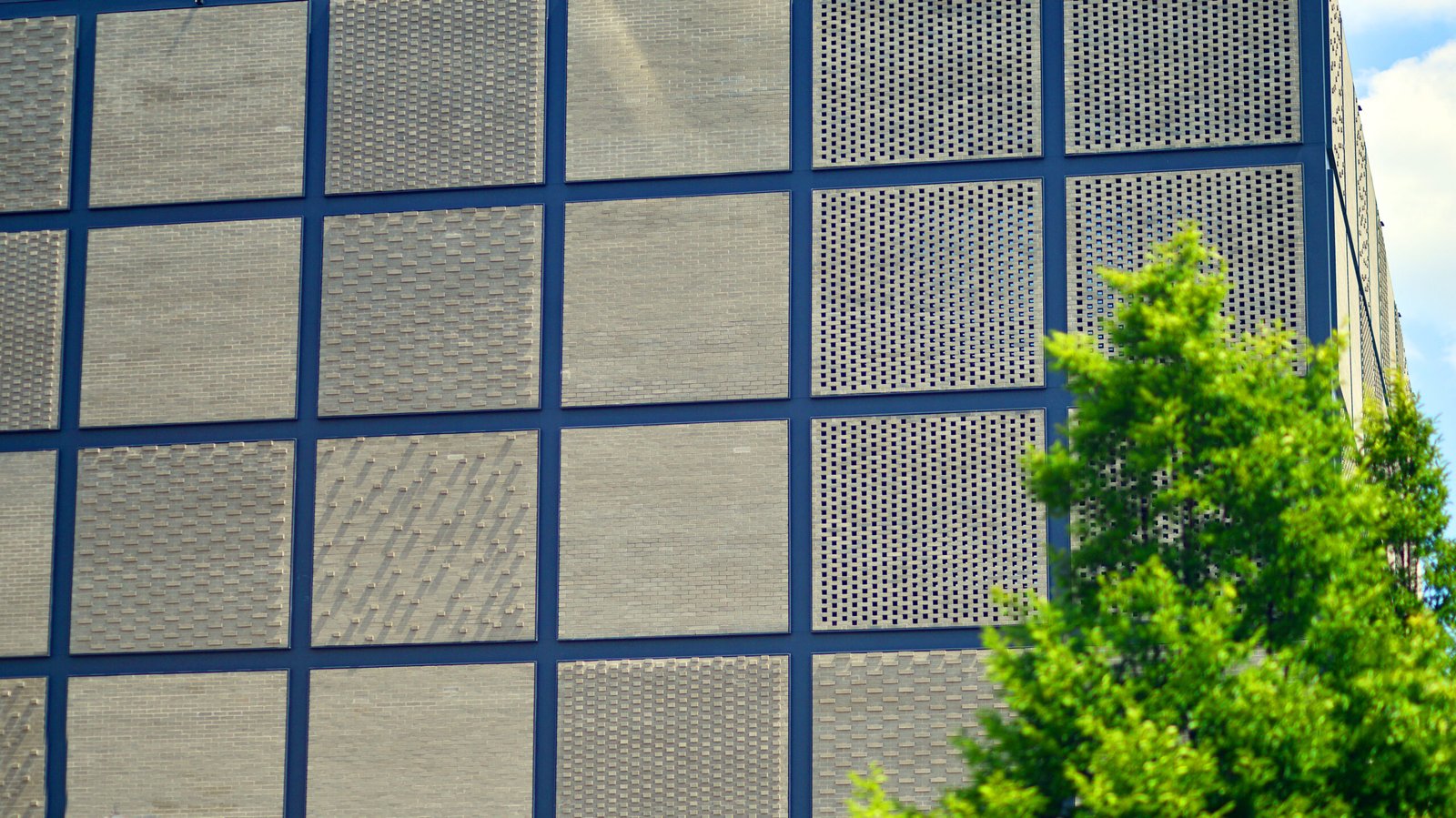 exterior modern industrial building with green environment corporate building reduce co2